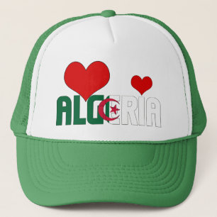 Adsible Algeriet Flagga Hearts Patriotic Keps