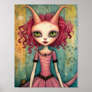 Adsible Alien Dam Mixed Media Collage Poster