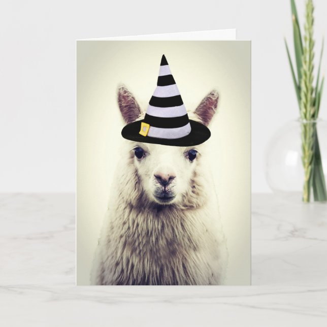 Adsible Alpaca, Halloween Kort (Framsida)