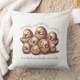 Adsible Anglin för 8 Cute Cuddling Pangolins Kudde