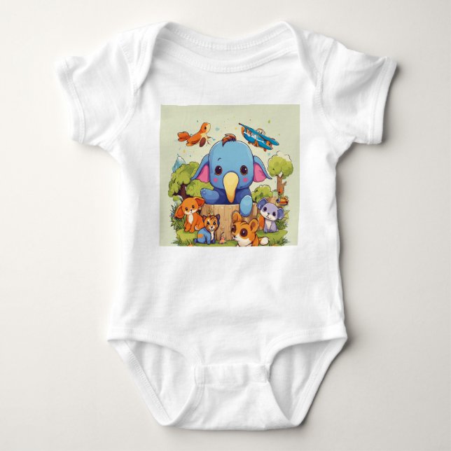 Adsible Animal Edition Babykostym T Shirt (Framsida)