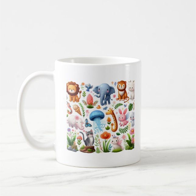 Adsible Animals Baby Jersey Bodykostym Kaffemugg (Vänster)