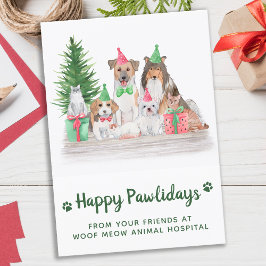 Adsible Animals Hund Cat Puppy Kitten jul Julkort