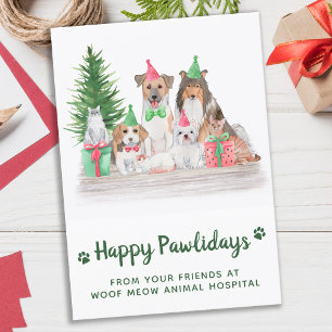 Adsible Animals Hund Cat Puppy Kitten jul Julkort