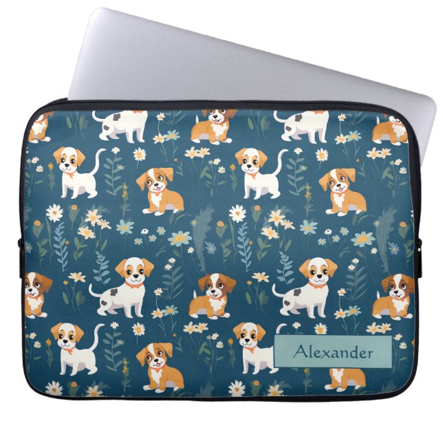Adsible Anpassningsbar Puppy Laptop Fodral (Framsidan)
