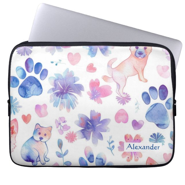 Adsible Anpassningsbar Puppy Laptop Fodral (Framsidan)