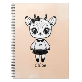 Adsible Antelope Girl - Cute Doodle Design Anteckningsbok