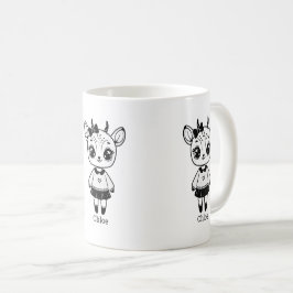 Adsible Antelope Girl - Cute Doodle Design Kaffemugg