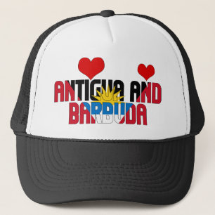 Adsible Antigua och Barbuda Flagga Hearts Patrioti Keps