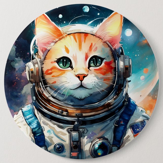 Adsible Astronaut Cat Knapp (Framsida)