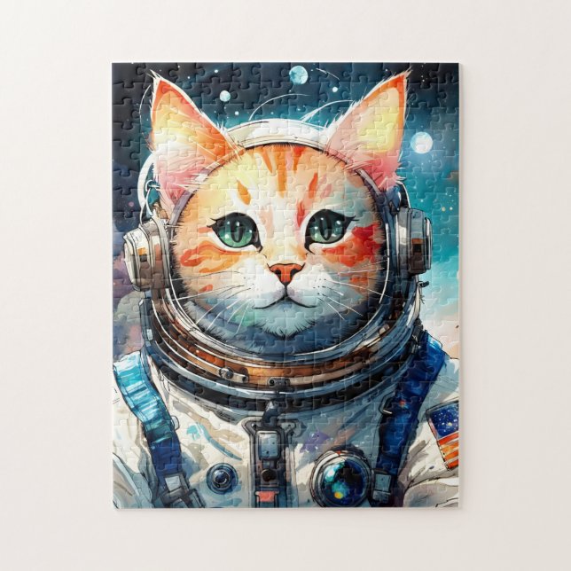 Adsible Astronaut Cat Pussel (Vertikal)