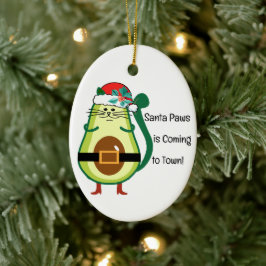 Adsible Avocado para Ornament, Anpassade Julgransprydnad Keramik