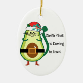 Adsible Avocado para Ornament, Anpassade Julgransprydnad Keramik