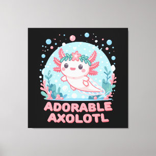 Adsible Axolotl Aquatic Cuteness Canvastryck