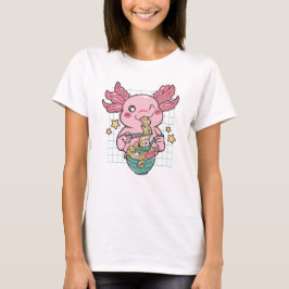 Adsible Axolotl ätande Ramen T Shirt