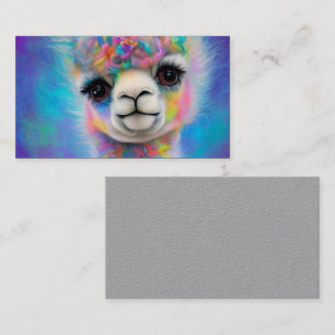 Adsible Baby Alpaca Animal in Pastel Färg Tript Visitkort