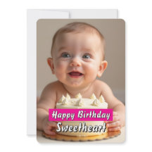 Adsible Baby Birthday Card - omedelbar nedladdning