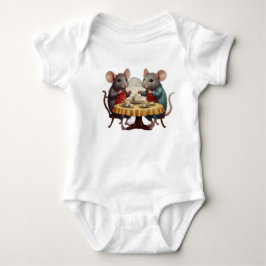 Adsible Baby Bodykostym Feature Mice Enjoying Bre T Shirt