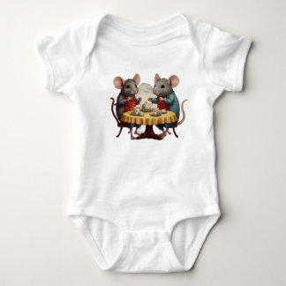 Adsible Baby Bodykostym Feature Mice Enjoying Bre T Shirt