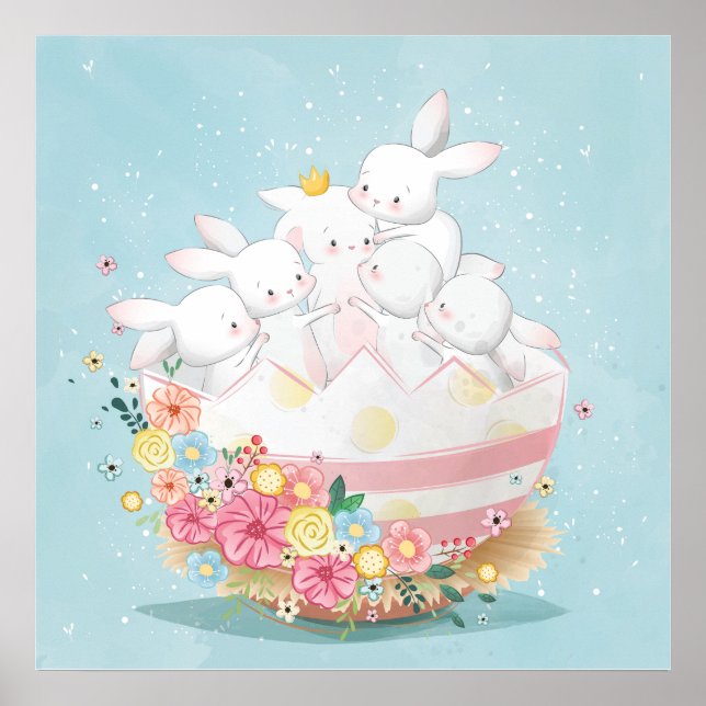 Adsible baby bunnies poster (Framsidan)
