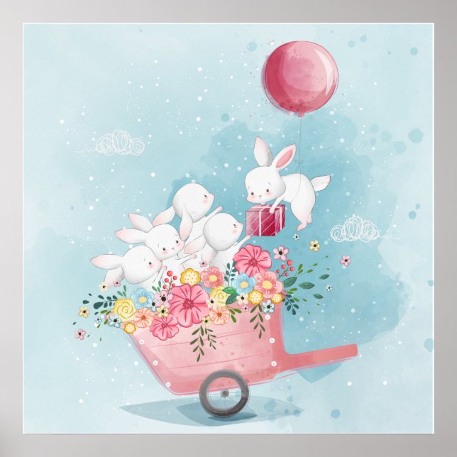 Adsible baby bunnies poster (Framsidan)