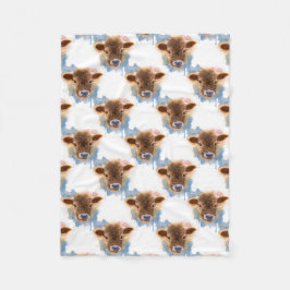 Adsible Baby Calf Baby Blanket Fleecefilt
