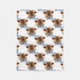 Adsible Baby Calf Baby Blanket Fleecefilt