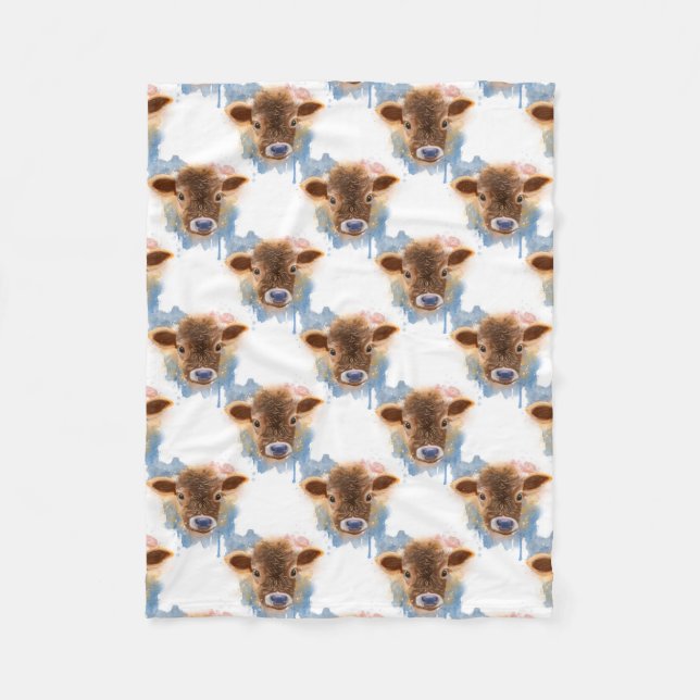 Adsible Baby Calf Baby Blanket Fleecefilt (Framsidan)