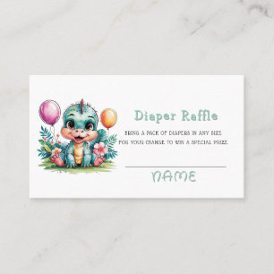Adsible Baby Dinosaur Diaper Raffle Visitkort