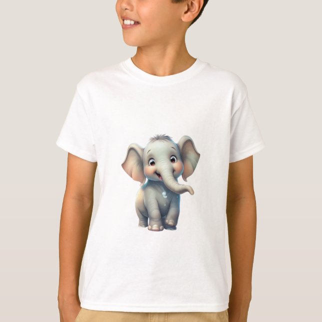 Adsible Baby Elephant design t-shirt (Framsida)