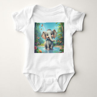 Adsible Baby Elephant design T Shirt