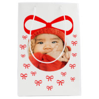 Adsible Baby First jul Photo with Red Bows