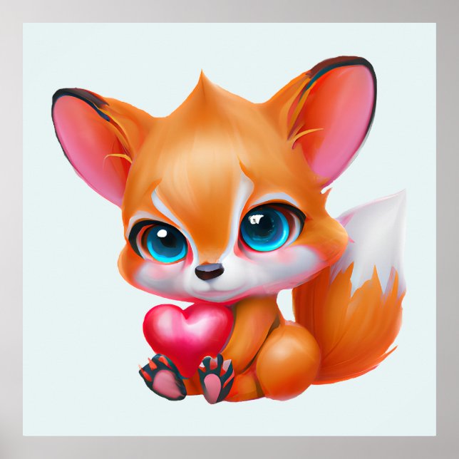 Adsible Baby Fox Poster (Framsidan)