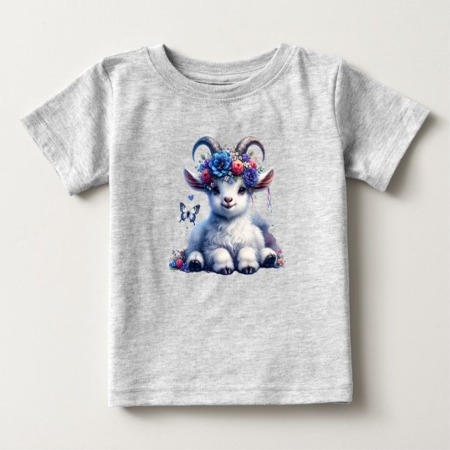Adsible Baby Goat Småbarn T-Shirt (Framsida)