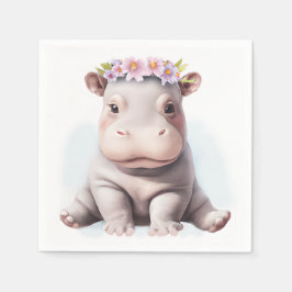 Adsible Baby Hippopotamus Pappersservett