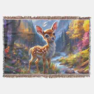 Adsible Baby Hjort i en "Enchanted Forest" Filt