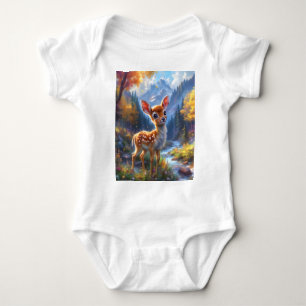 Adsible Baby Hjort i en "Enchanted Forest" T Shirt