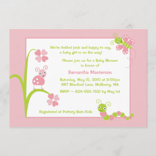 Adsible Baby Kryp Baby Shower-inbjudan Inbjudningar