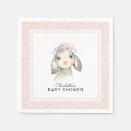 Adsible Baby Lamb Girl Baby Shower Pappersservett