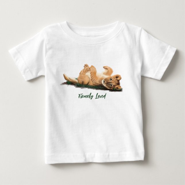 Adsible Baby Lejon Pastel Artwork - Nursery & Baby T Shirt (Framsida)