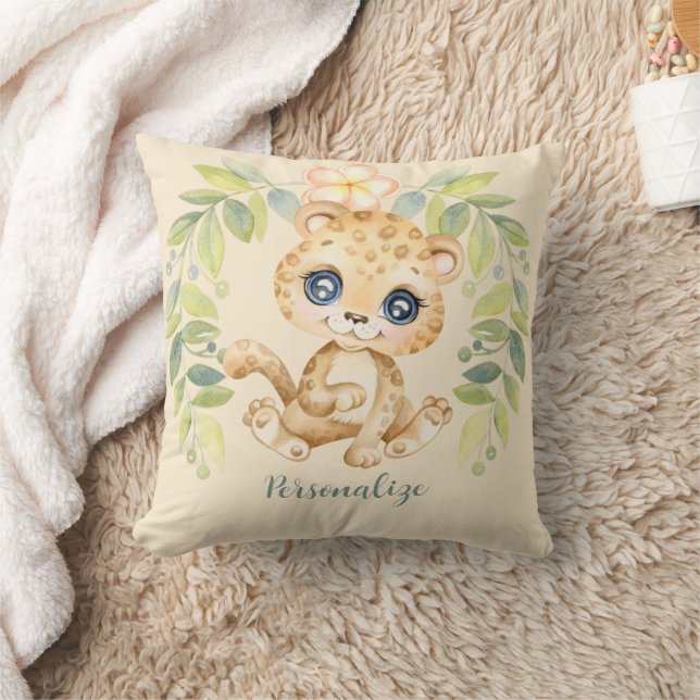 Adsible Baby Leopard Cute Jungle Animal Kudde (Filt)