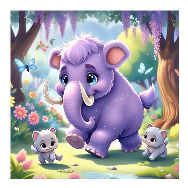 Adsible Baby Mammoth Fototryck (Framsidan)
