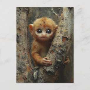 Adsible Baby Monkey Vykort