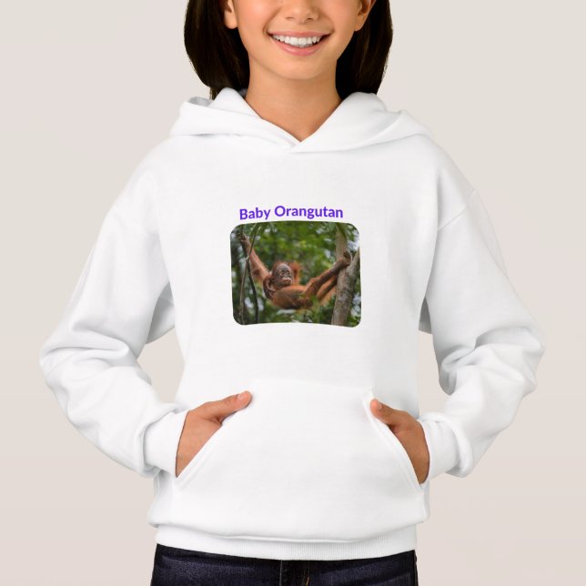 Adsible Baby Orangutan T-Shirt - Minimalist Jungl (Framsida)