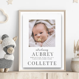 Adsible Baby Photo Birth Notice