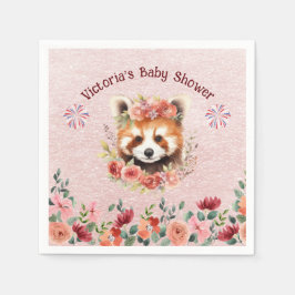 Adsible Baby Red Panda Bear Baby Shower Pappersservett
