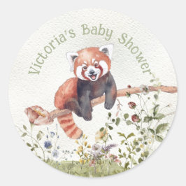 Adsible Baby Red Panda Bear Baby Shower Runt Klistermärke