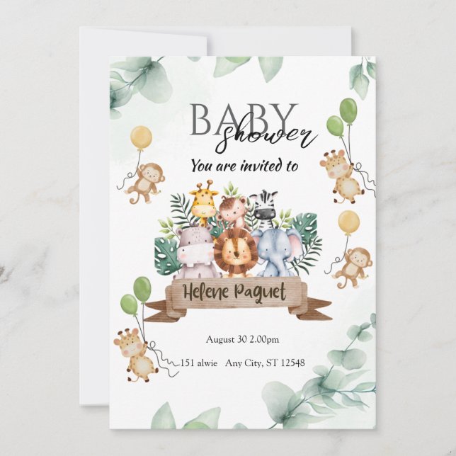 Adsible Baby Shower-inbjudningar för en minnesvärd Julkort (Framsida)