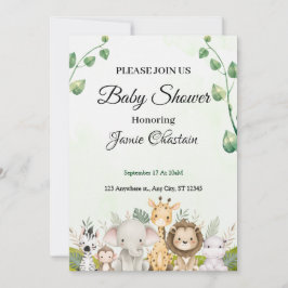 "Adsible Baby Shower-inbjudningar med Cute Pets a Julkort