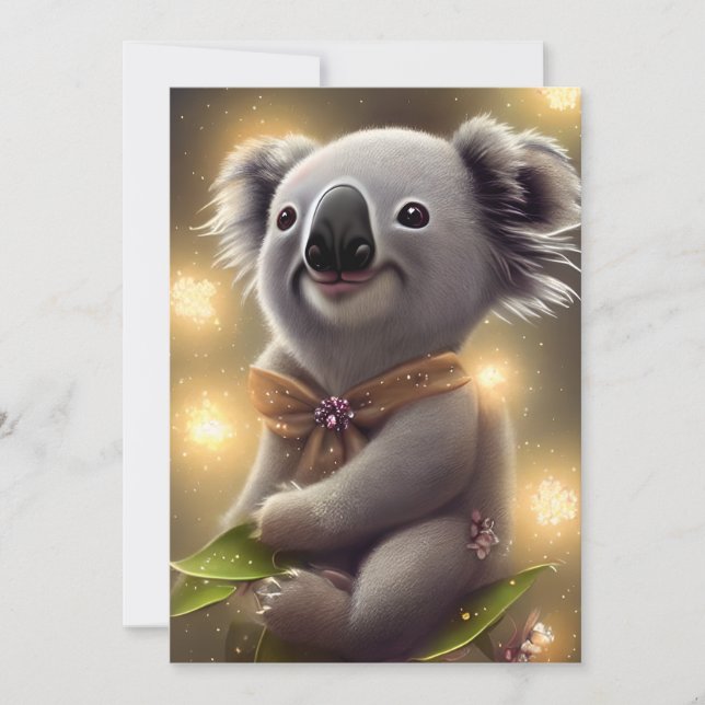 Adsible Baby Smiling Koala Bear Julkort (Framsida)